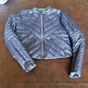 Athleta XXS Blue Lightweight Puffer Coat
